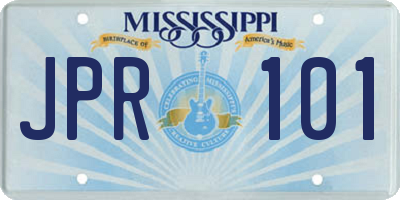 MS license plate JPR101