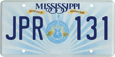 MS license plate JPR131