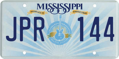 MS license plate JPR144