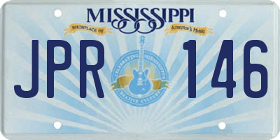 MS license plate JPR146