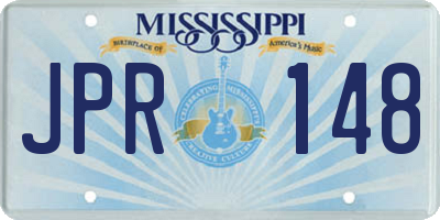 MS license plate JPR148