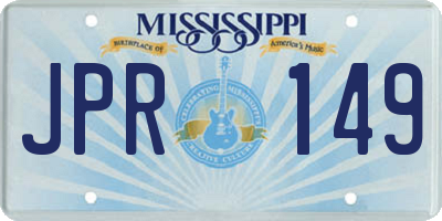 MS license plate JPR149