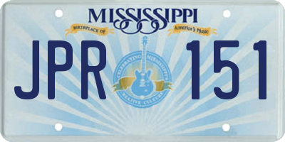 MS license plate JPR151