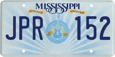 MS license plate JPR152