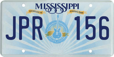 MS license plate JPR156