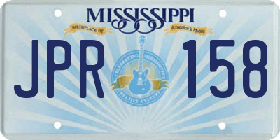 MS license plate JPR158