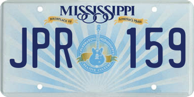 MS license plate JPR159