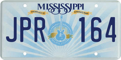 MS license plate JPR164