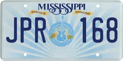 MS license plate JPR168