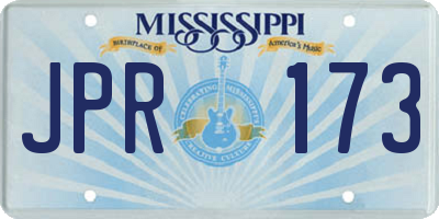MS license plate JPR173