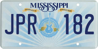 MS license plate JPR182