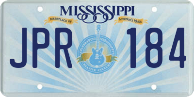 MS license plate JPR184