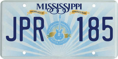 MS license plate JPR185