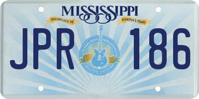 MS license plate JPR186