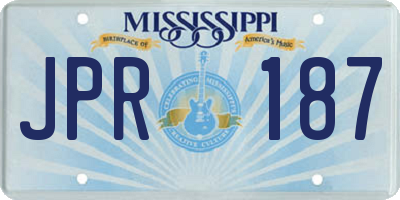 MS license plate JPR187