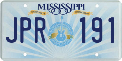 MS license plate JPR191