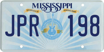 MS license plate JPR198