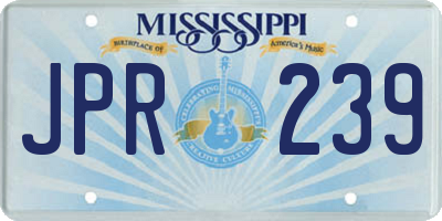 MS license plate JPR239