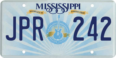 MS license plate JPR242