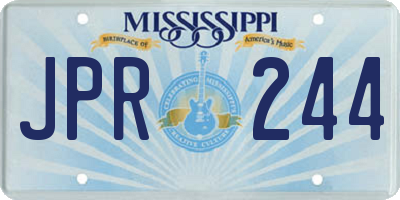 MS license plate JPR244
