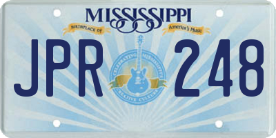 MS license plate JPR248