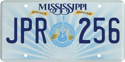 MS license plate JPR256
