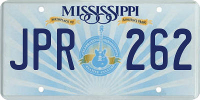 MS license plate JPR262