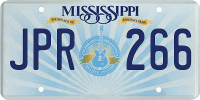 MS license plate JPR266