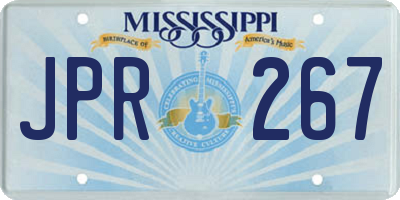 MS license plate JPR267