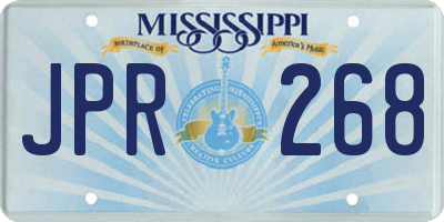 MS license plate JPR268