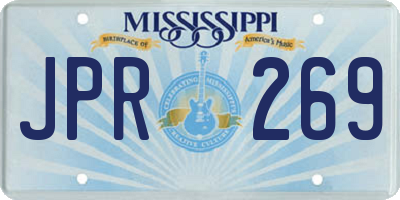 MS license plate JPR269