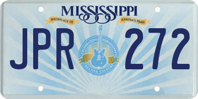 MS license plate JPR272