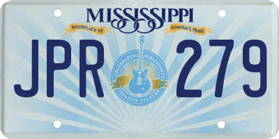 MS license plate JPR279