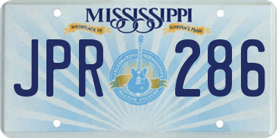 MS license plate JPR286