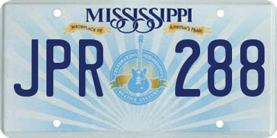MS license plate JPR288