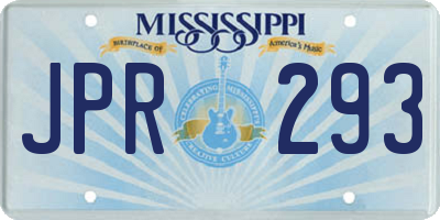 MS license plate JPR293