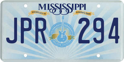 MS license plate JPR294