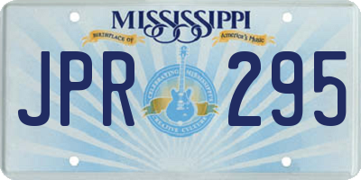 MS license plate JPR295