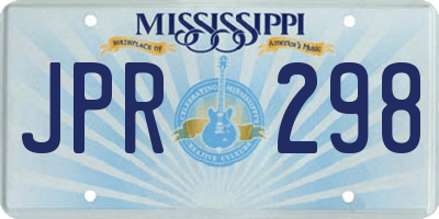 MS license plate JPR298