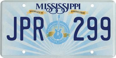 MS license plate JPR299