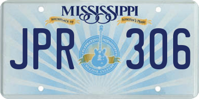 MS license plate JPR306