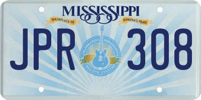 MS license plate JPR308