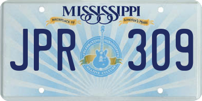 MS license plate JPR309