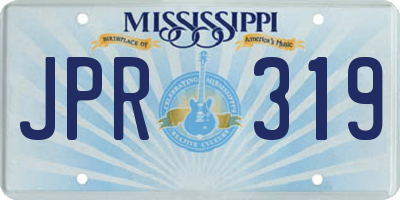 MS license plate JPR319