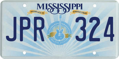 MS license plate JPR324