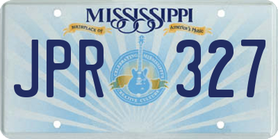 MS license plate JPR327
