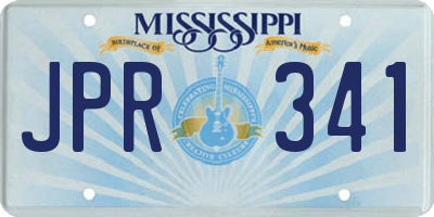 MS license plate JPR341