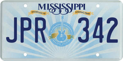 MS license plate JPR342