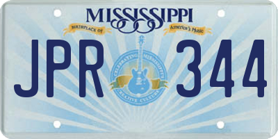MS license plate JPR344