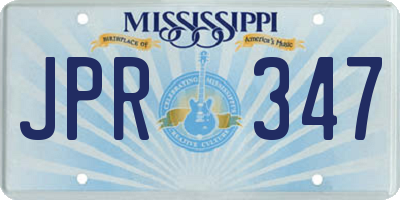 MS license plate JPR347